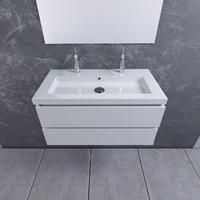 Mueller Combo badmeubel 100cm hoogglans wit 2 kraangaten