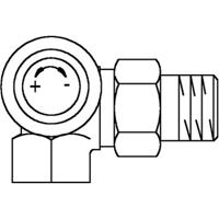 Oventrop thermostatische radiatorafsluiter AV9 1/2 dubbel haaks rechts 1183472