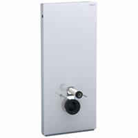 Geberit Monolith Sanitärmodul für Wand-WC, 114cm, Wasseranschluss hinten mittig, mit Anschlussstutzen, Farbe: Glas Weiß - 131.031.SI.5
