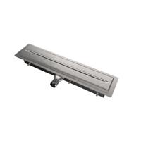 Aco WTW ShowerDrain douchegoot RVS m .vloerflens 800mm aansluiting links inbouw diepte 120mm kiwa 2131172