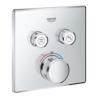 Grohe Grohtherm SmartControl afdekset douchethermostaat met omstel vierkant, chroom