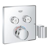 Grohe Grohtherm SmartControl afdekset vierkant voor thermostaat met houder, chroom