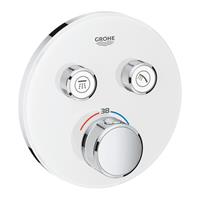 Grohe Grohtherm SmartControl afdekset douchethermostaat rond met omstel, moonwhite