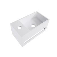 Wiesbaden Fontein met Handdoekhouder  Solid Surface 35.6x20.3x15.9 cm (kraangat links of rechts)