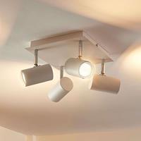 Lindby Quadratische LED-Deckenleuchte Iluk, vierflammig
