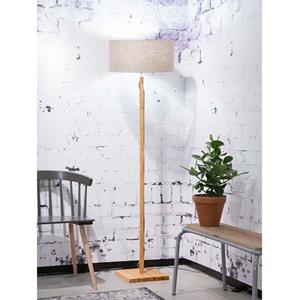 Good&Mojo Vloerlamp Fuji bamboe, linnen donker