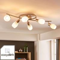 Lindby LED-Deckenleuchte Arda, easydim 6-flammig 75 cm