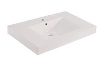 Tigris kunstmarmeren wastafel 80 x 46 cm, wit