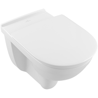 Tiefspül-WC ViCare spülrandlos ViCare 360x595x404mm Oval wandhängend Abgang waagerecht Direct-Flush, Weiß Alpin - Villeroy&boch