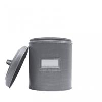 Label51 Frischhaltedose Aufbewahrungsbehälter 14x14x20 cm M Antik-Grau, Metall, (1-tlg)