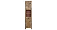 SIT Hoge kast Frigo Mangohout in antiek-look met koelkastgrepen, hoogte 187 cm