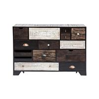 Kare Design Dressoir Finca 14 Laden - L114 X B35 X H80 Cm - Hout