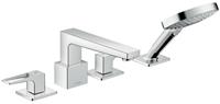 hansgrohe Wannenarmatur Metropol 4-Loch Wannenrandarmatur mit Bügelgriffen - Chrom
