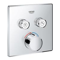 Grohe SmartControl afdekset voor douchekraan met omstel vierkant, chroom