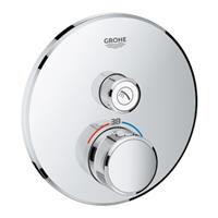 Grohe Grohtherm Smartcontrol afdekset voor inbouwthermostaat rond chroom