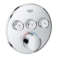 Grohe Smartcontrol afdekset voor inbouwmengkraan met 3 stopfuncties rond chroom