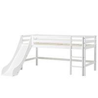 Hoppekids Halbhochbett Basic mit Rutsche weiß 90 x 200 cm