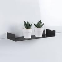 Looox Shelf inbouw planchet 80x10 cm. mat zwart