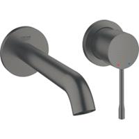 grohe Essence New 2-gats wastafelkraan M wandmontage, hard graphite geborsteld