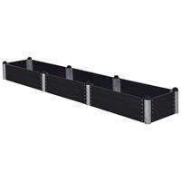 Plus Danmark Plantenbak vuren geimpregneerd Pipe zwart 80 x 400 x 36 cm