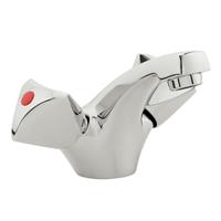 Nemo Start Riga wastafelmengkraan tweegreeps eengats met vaste bek lediging met ketting chroom 17.002-CROM