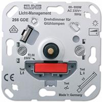 jung LS990 dimmer voor gloeilampen met draaiknop (60-600W) zwart