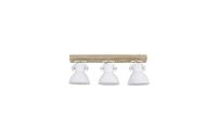 Light & Living Hang-/wandlamp ELAY - Hout Naturel + Wit - 3-Lichtpunten