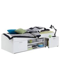 Kajuitbed met opbergruimte ALORA - 90 x 200 cm - Wit