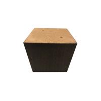 Meubelpootjes Bruine vierkanten houten meubelpoot 7 cm