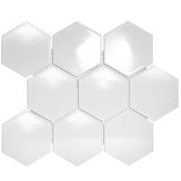 Uci Mozaïektegel  Barcelona Hexagon 95x110 mm Porselein Wit 