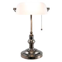 Clayre & Eef Bureaulamp wit 27x23x42 cm E27/max 1x60W