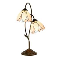 Clayre & Eef Tafellamp Tiffany Ø 33x61 cm E14/max 2x25W