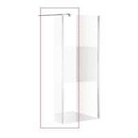 Boss&wessing Zijwand Inloopdouche Athena met Draaibaar Hoekpaneel Middenband 30x200 cm 8 mm NANO Glas