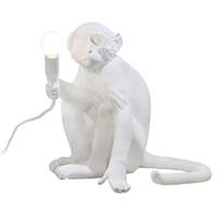 Seletti Monkey Sitting Tischlampe Weiß