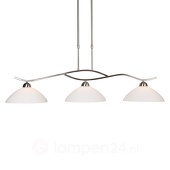 Steinhauer BV Hängeleuchte Capri 3fl stahl/weiß