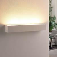 lampenwelt Witte gips LED uplight wandlamp Santino, hoekig