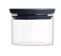 Stapelbarer Glasbehälter mit Deckel Dunkelgrau, Vorratsglas, Vorratsbehälter, Vorratsdose, 0.35 Liter, 298301 - Brabantia