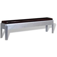 vidaXL Sitzbank im Retro-Industrie-Design Echtleder 160 x 32 x 45 cm Mehrfarbig