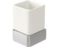 Haceka Bekerhouder  Aline Brushed 7,4x11,4 cm Keramiek Geborsteld Zilver