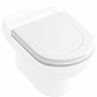 villeroy&boch Villeroy und Boch Hommage WC- Sitz 8809S6, weiss, Scharniere Edelmessing - 8809S6R1