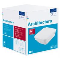villeroy&boch Villeroy & Boch Architectura randloos toilet CeramicPlus rechthoekig met softclose zitting wit glans