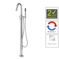 Boss&wessing BWS Vrijstaande Badmengkraan Round met Handdouche Chroom