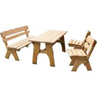 Tuinbankje.nl Freital 4-delig picknickset 150cm