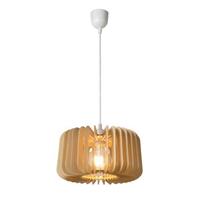 Lucide Holz-Hängeleuchte Etta, Ø 29 cm, hellbraun