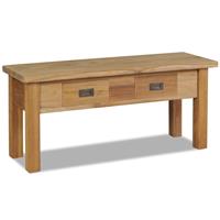 vidaXL Flurbank Teak Massiv 90 x 30 x 40 cm Braun