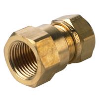 Vsh Super S1204 knelfitting rechte koppeling 1" bi. x 22 mm, messing