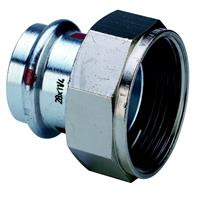 Prestabo Verschraubung 559205 28 mm x g 1 1/4, Stahl unlegiert, flachdichtend, SC-Contur - Viega