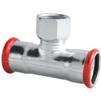 Bonfix PRESS Staalverzinkt T stuk met lange bi.dr. 22xRp1/2 bix22m 301825