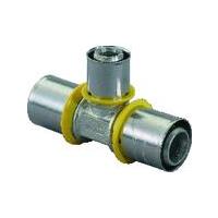 Uponor MLC-G gas pers T-stuk - verlopend - pers x pers x pers - 25mm x 20mm x 25mm