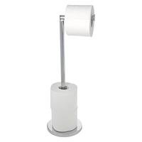 Douche Concurrent Staande toiletrolhouderÂ 2-in-1  zilverkleur